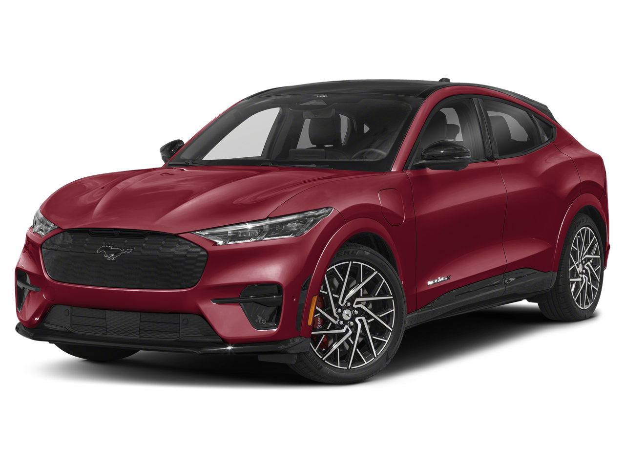 2025 Ford Mustang Mach-E GT in Molten Magenta Metallic Tinted Clearcoat — front three-quarter view
