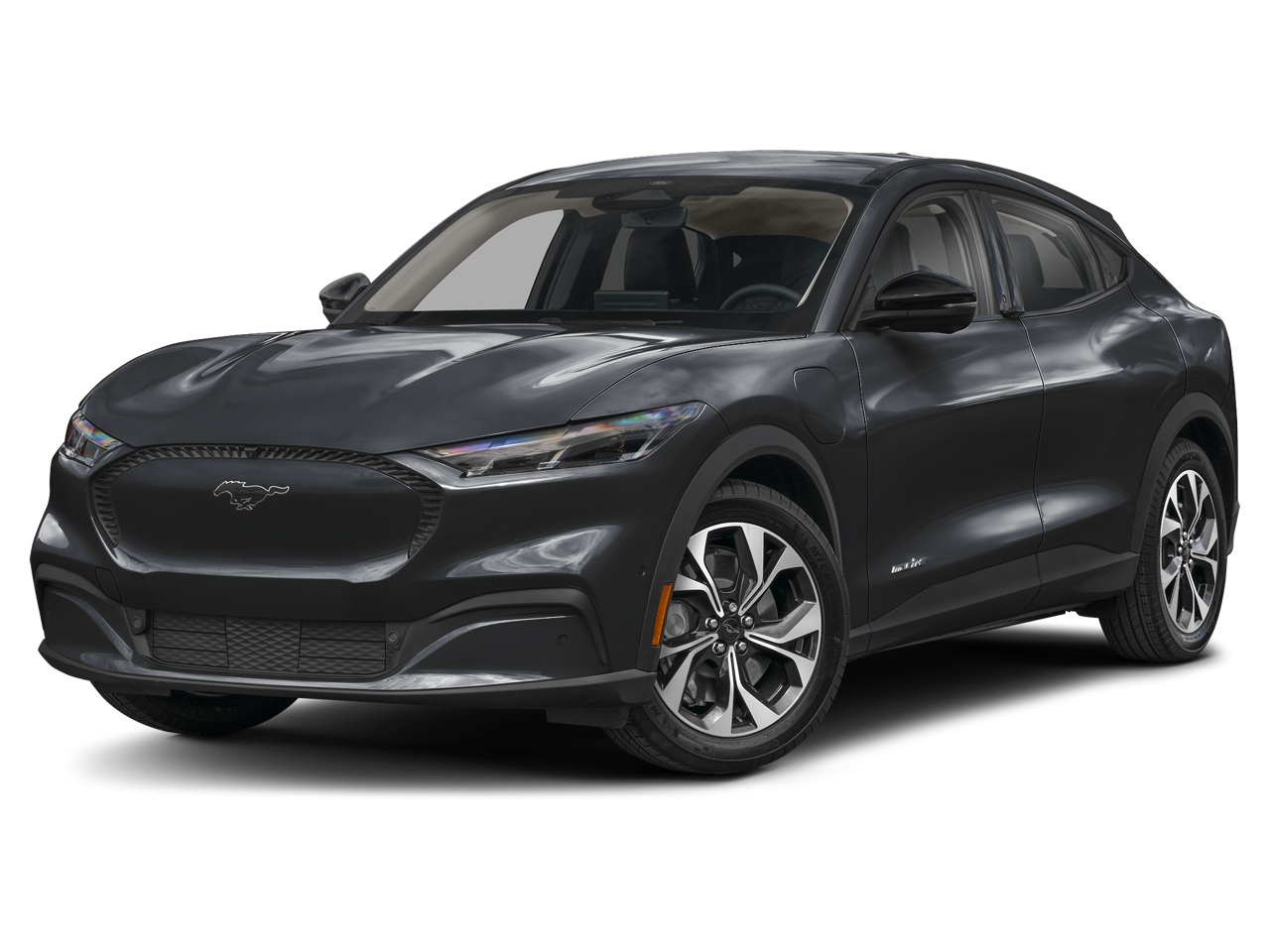 2025 Ford Mustang Mach-E Select in Shadow Black — front three-quarter view