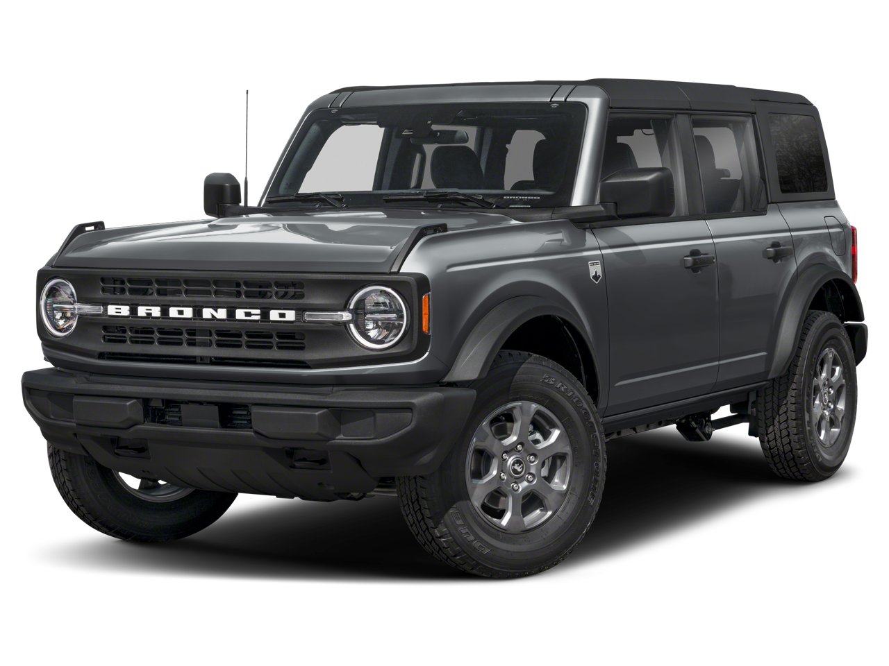2025 Ford Bronco Big Bend in Marsh Gray — front three-quarter view