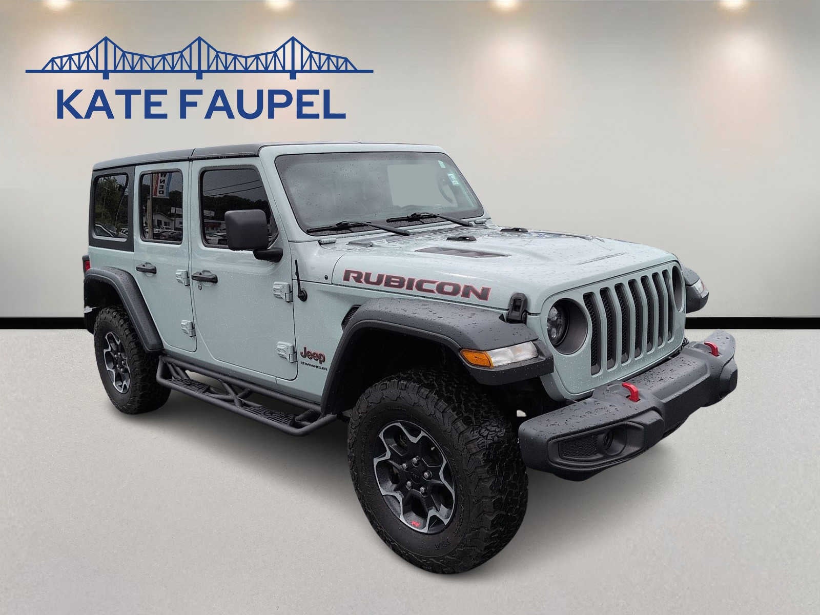 2023 Jeep Wrangler Rubicon in Green — front three-quarter view