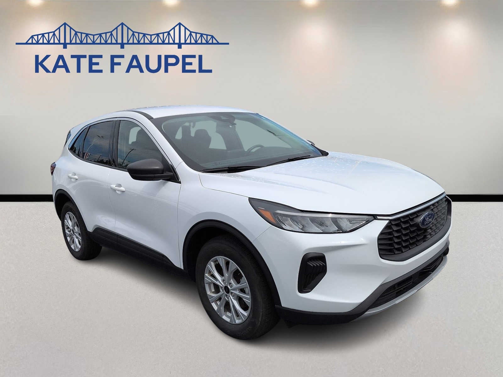 2024 Ford Escape Active in White — front three-quarter view
