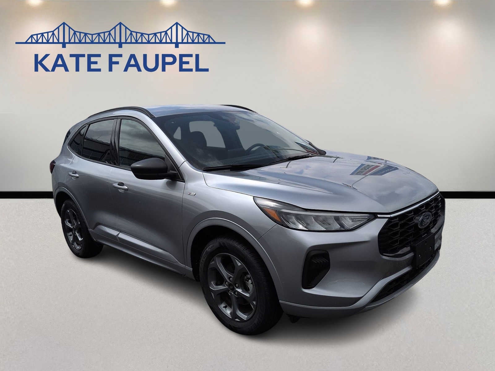 2024 Ford Escape ST-Line in Silver — front three-quarter view