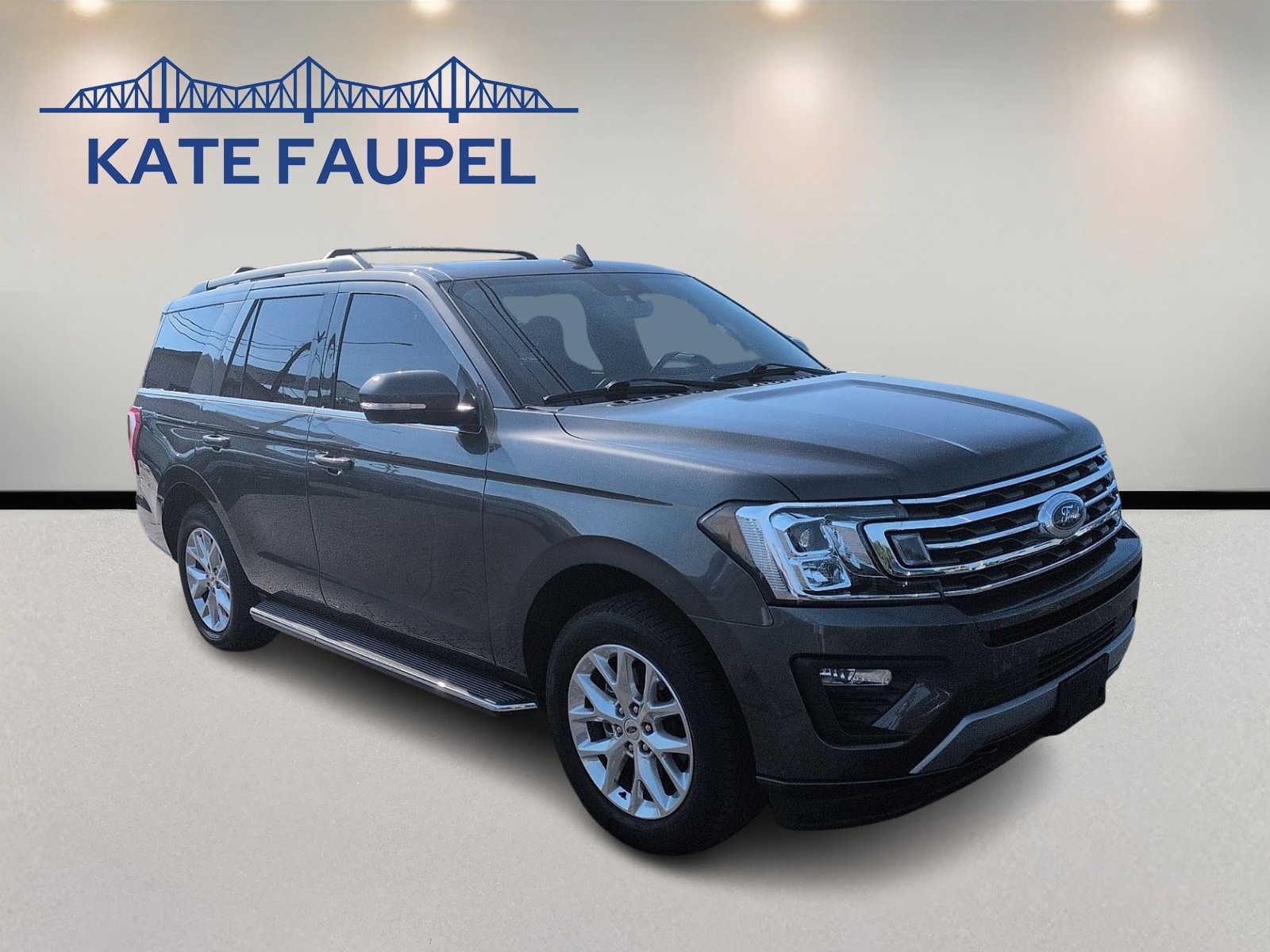 2021 Ford Expedition XLT in Gray — front three-quarter view