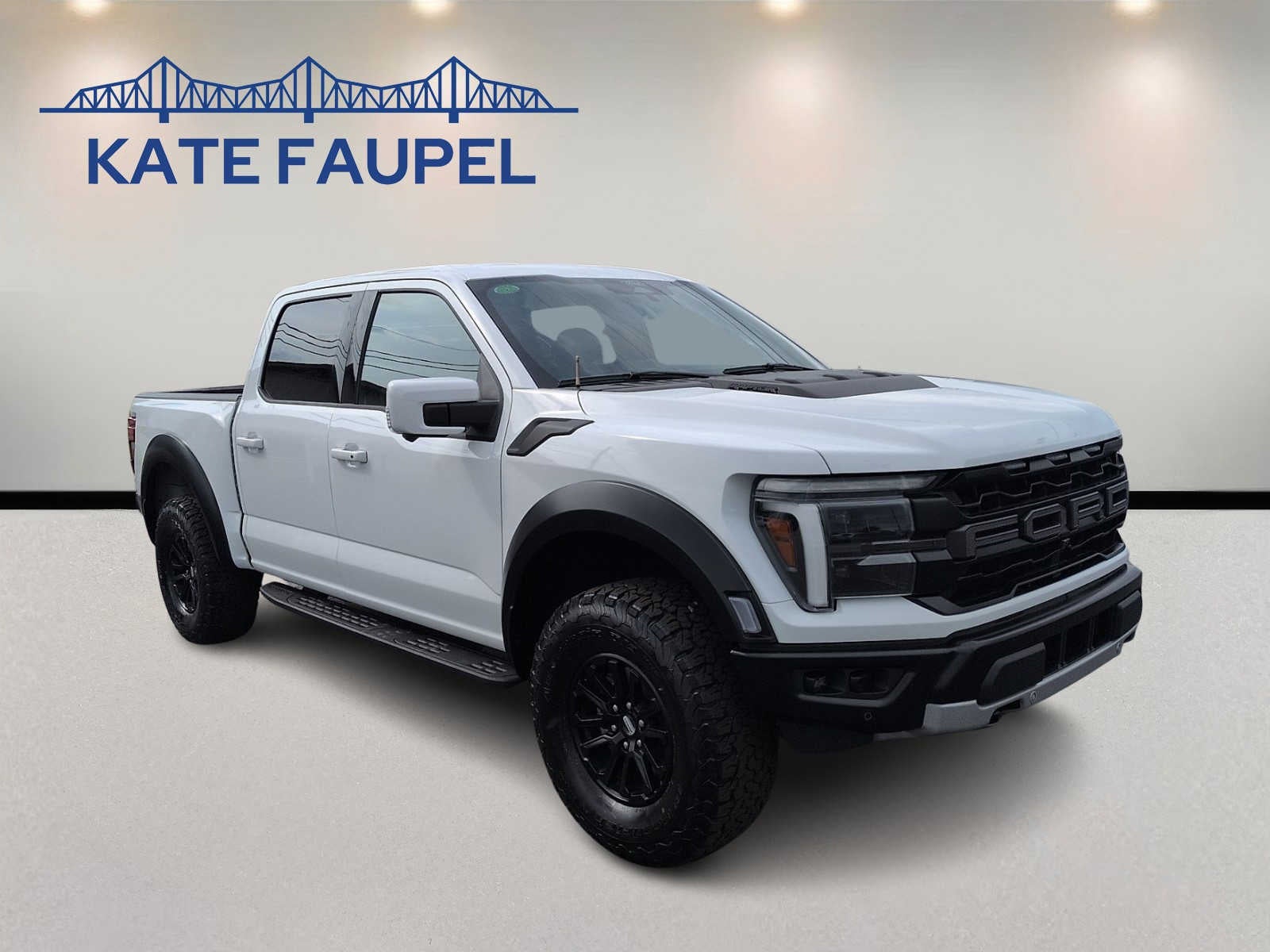 2024 Ford F-150 Raptor in White — front three-quarter view