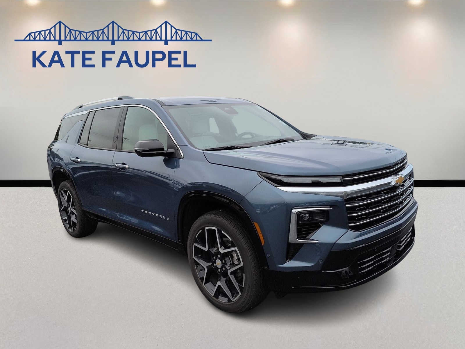 2026 Chevrolet Traverse High Country in Lakeshore Blue Metallic — front three-quarter view