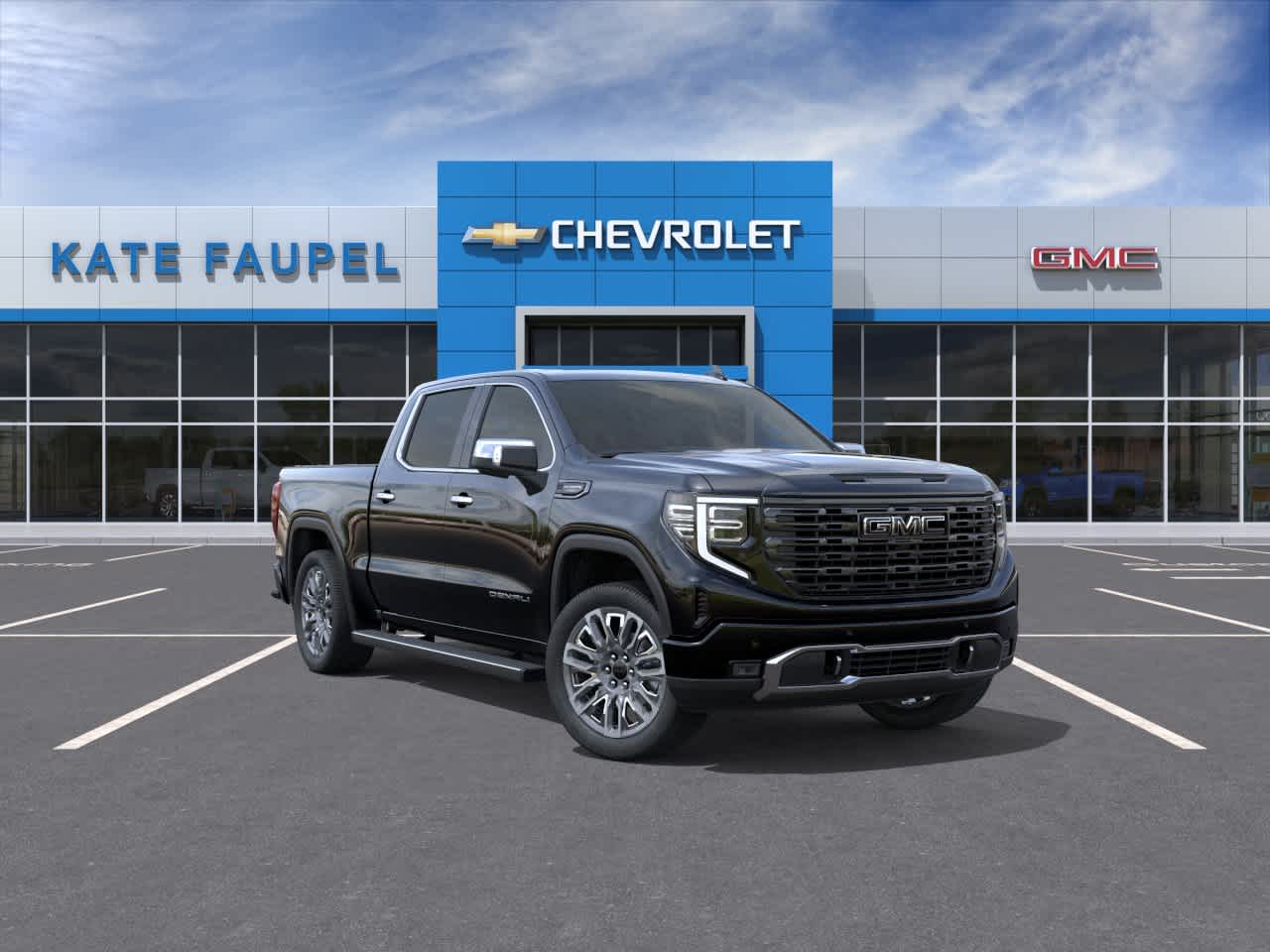 2026 GMC Sierra 1500 Denali Ultimate in Onyx Black — front three-quarter view