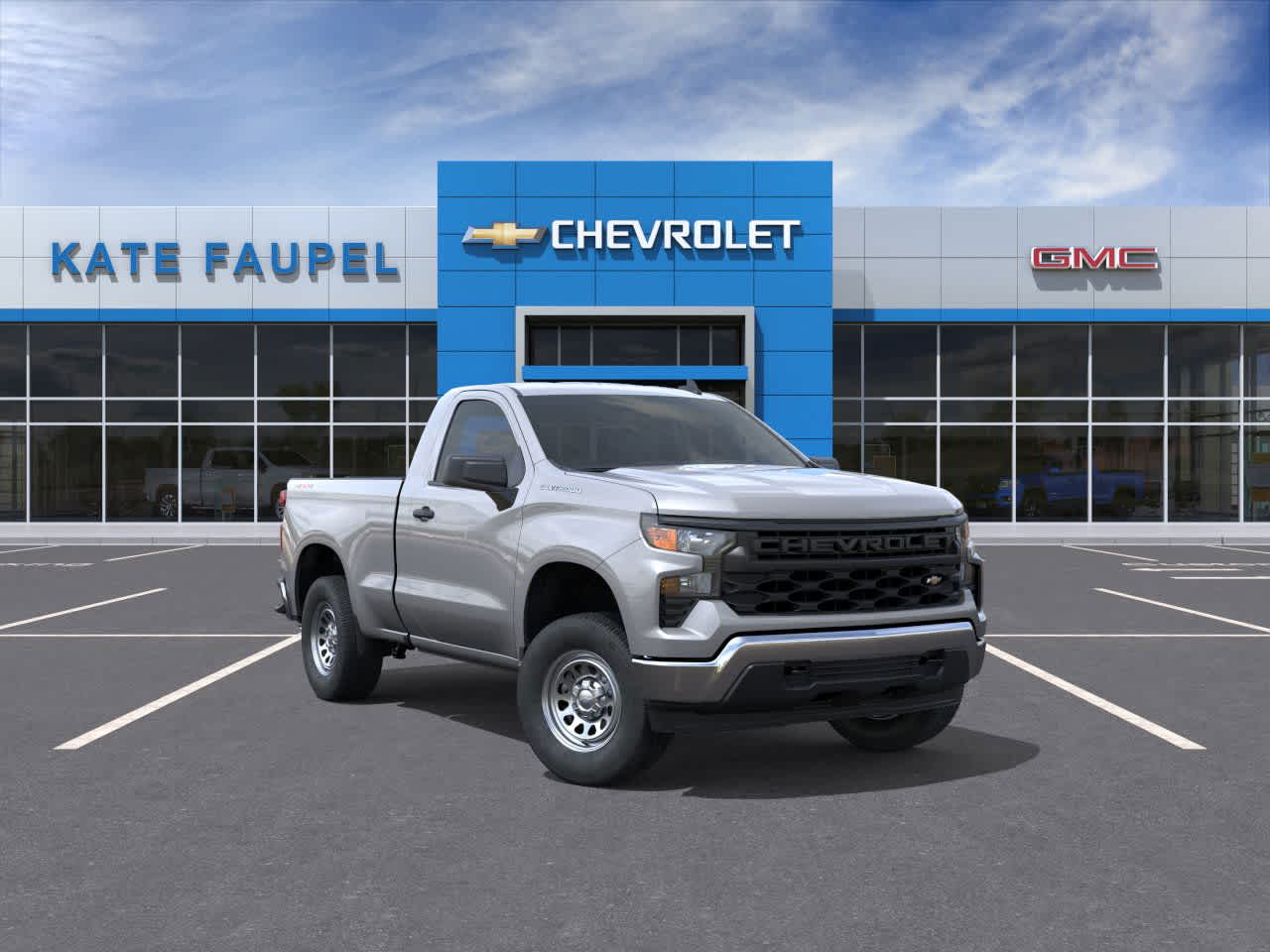 2026 Chevrolet Silverado 1500 WT in Sterling Gray Metallic — front three-quarter view