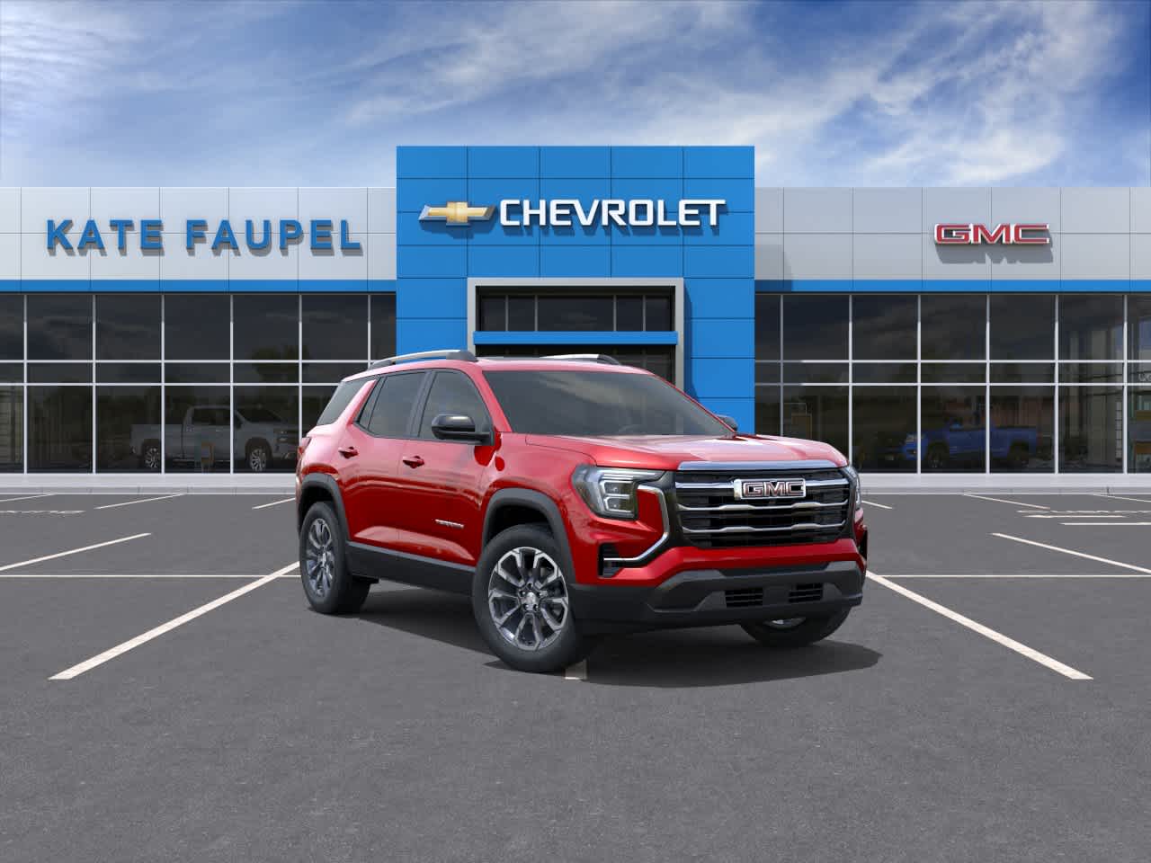 2026 GMC Terrain Elevation in Volcanic Red Tintcoat — front three-quarter view