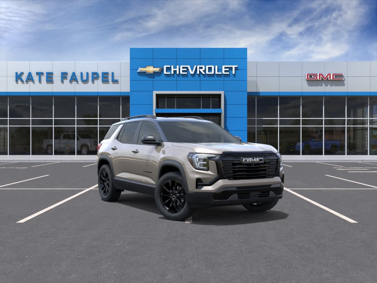 2027 GMC Terrain AWD Elevation in Riverstone Metallic — front three-quarter view