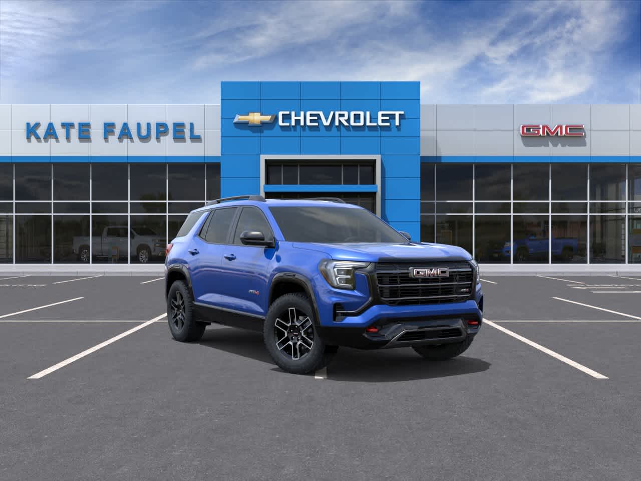 2026 GMC Terrain AT4 in Rapids Metallic — front three-quarter view