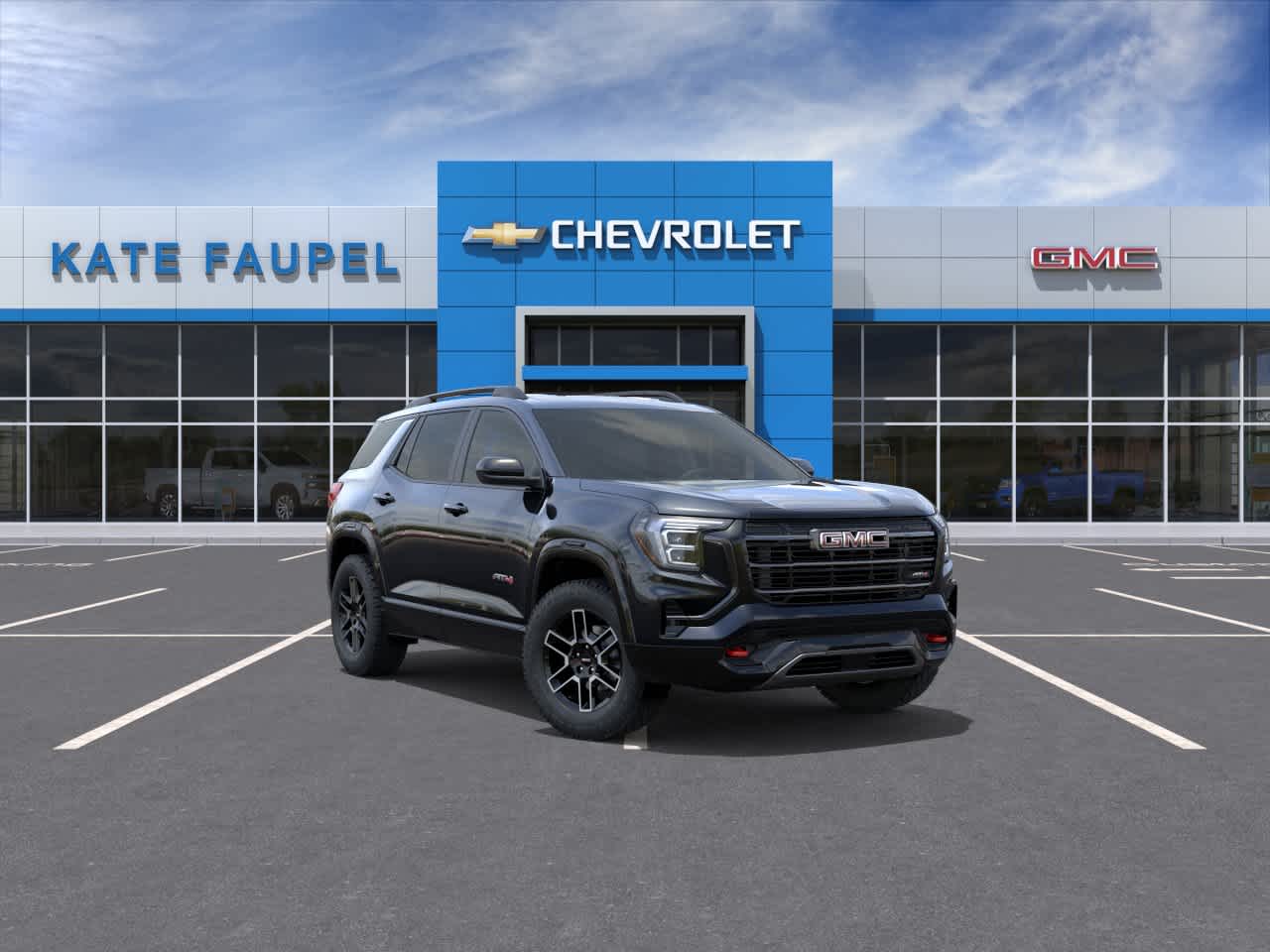 2026 GMC Terrain AT4 in Ebony Twilight Metallic — front three-quarter view
