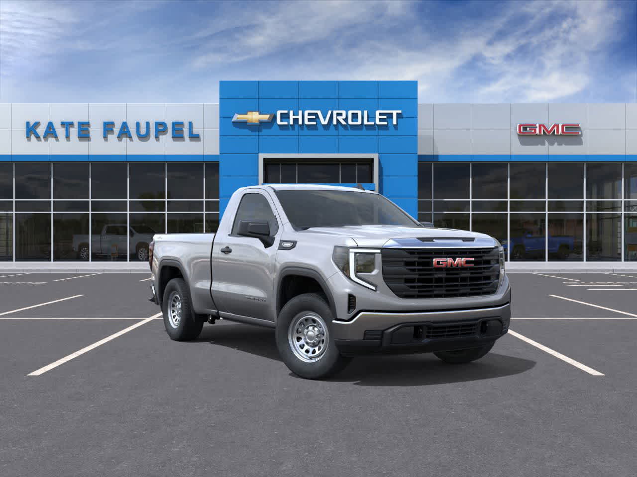2026 GMC Sierra 1500 Pro in Sterling Metallic — front three-quarter view