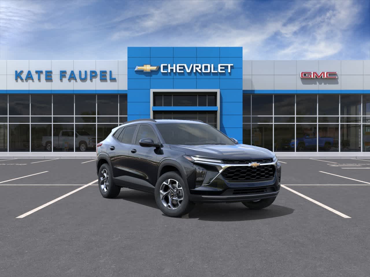 2026 Chevrolet Trax LT in Mosaic Black Metallic — front three-quarter view