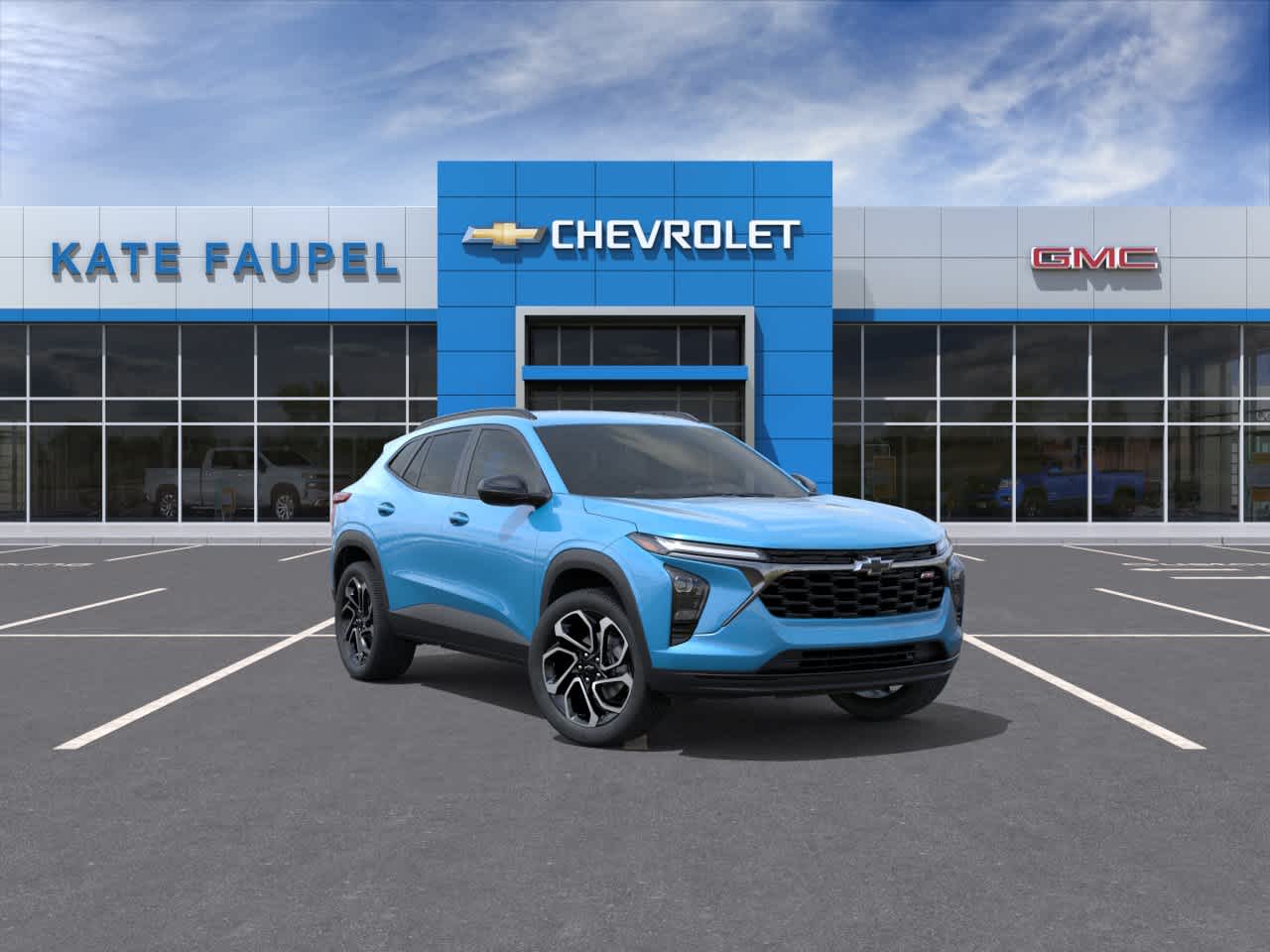 2026 Chevrolet Trax 2RS in Marina Blue Metallic — front three-quarter view