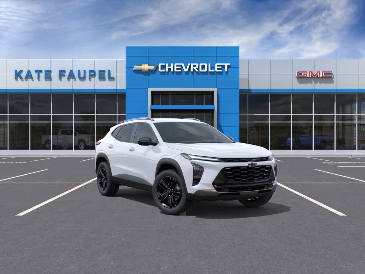 2026 Chevrolet Trax ACTIV in Summit White — front three-quarter view