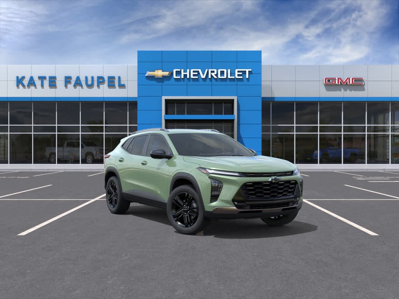 2026 Chevrolet Trax ACTIV in Cacti Green — front three-quarter view