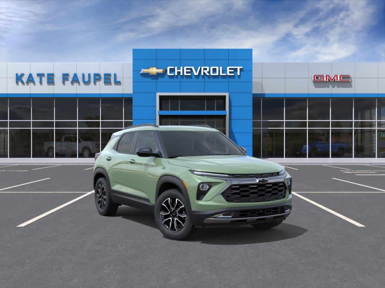 2026 Chevrolet Trailblazer ACTIV in Cacti Green — front three-quarter view