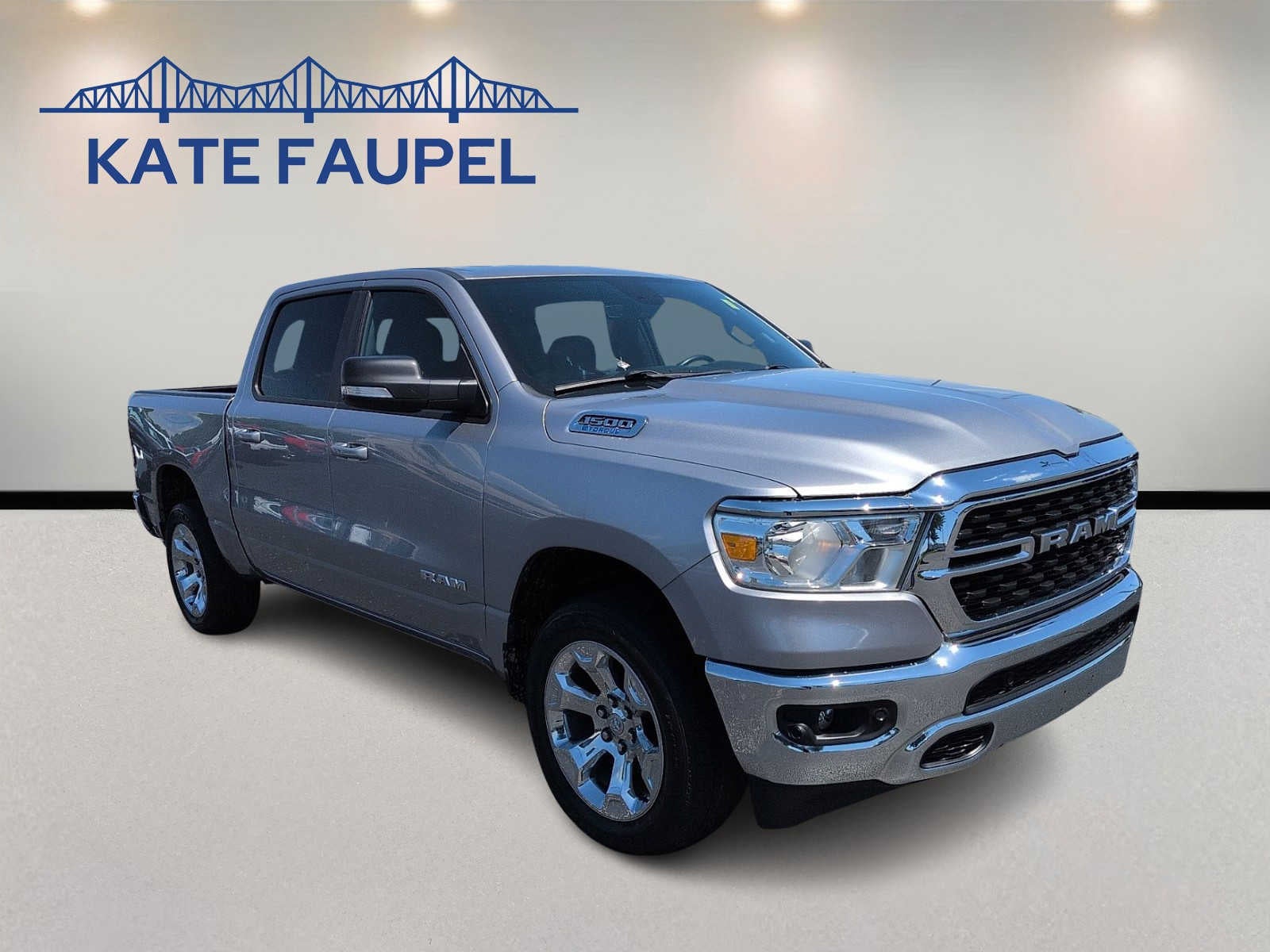 2022 RAM 1500 Big Horn in Billet Silver Metallic Clearcoat — front three-quarter view