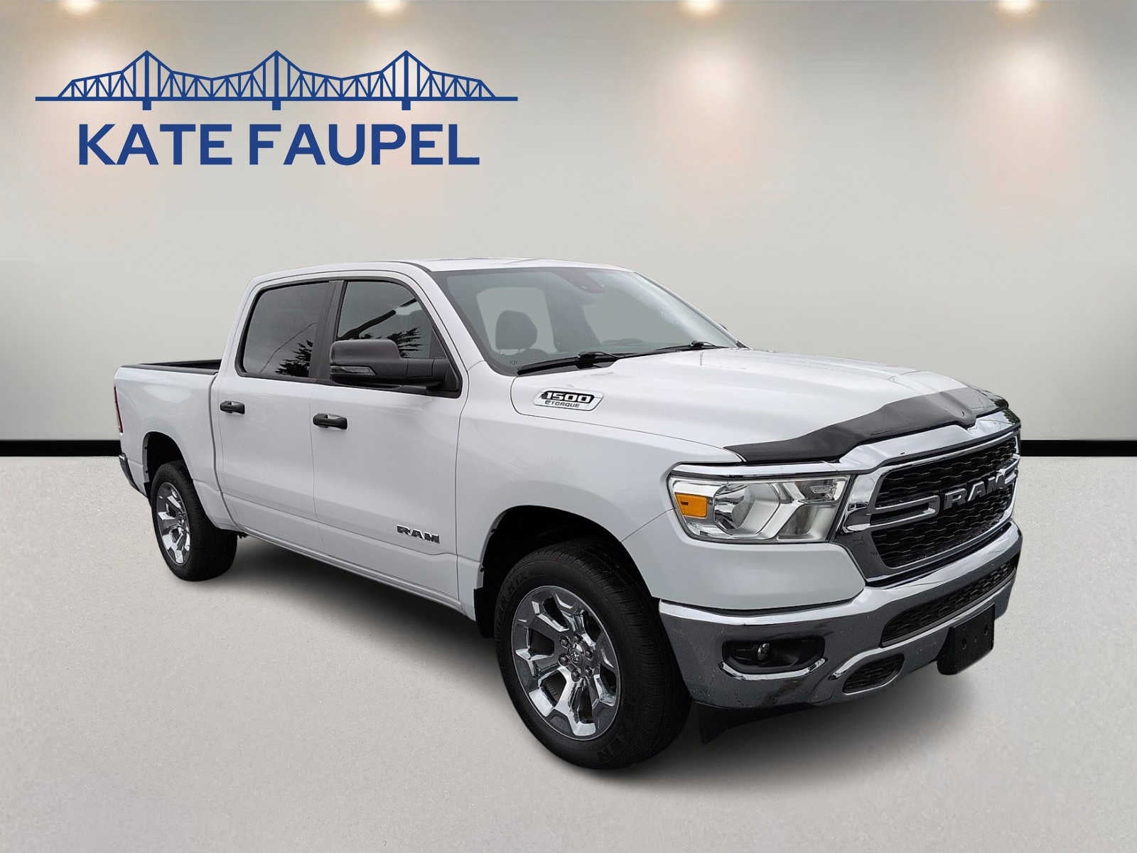 2023 RAM 1500 Big Horn in Bright White Clearcoat — front three-quarter view
