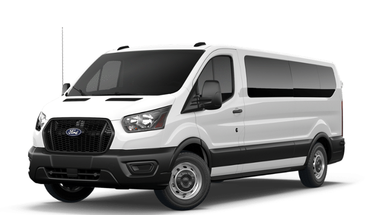 2026 Ford Transit Passenger Wagon XL in Oxford White — front three-quarter view