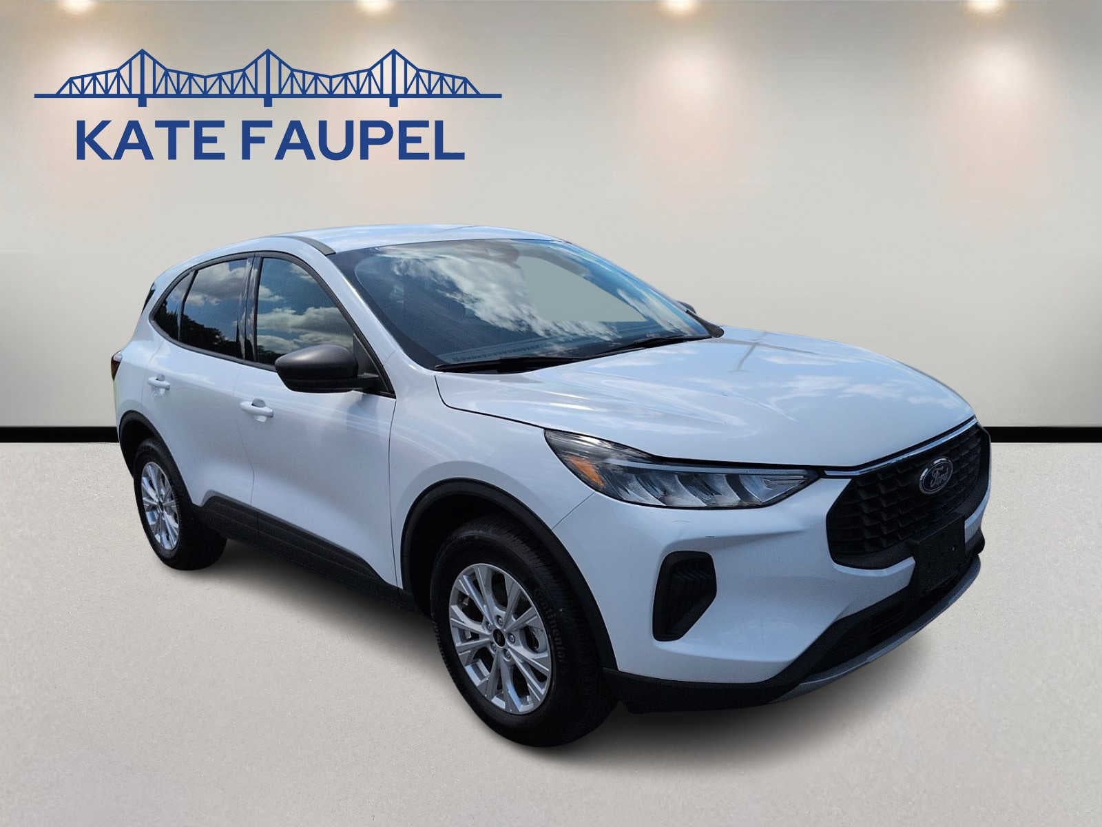 2025 Ford Escape Active in Oxford White — front three-quarter view