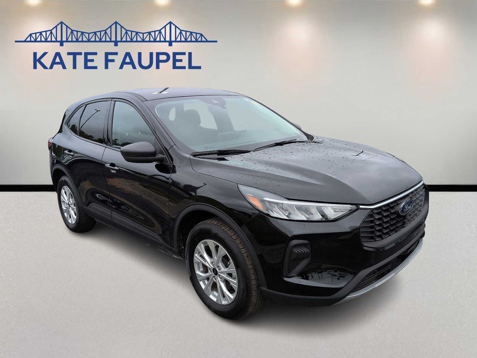 2025 Ford Escape Active in Agate Black Metallic — front three-quarter view