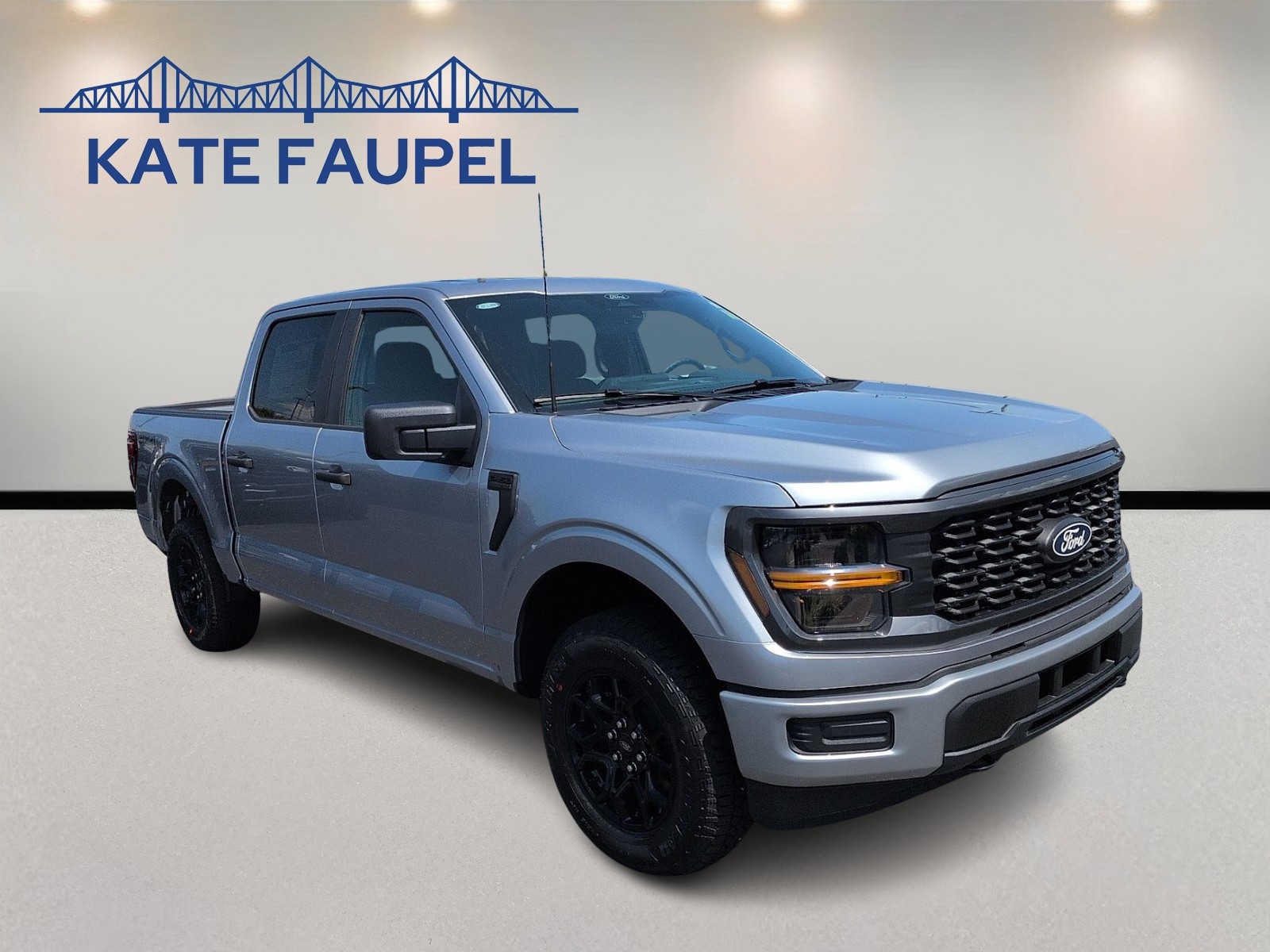 2026 Ford F-150 STX in Iconic Silver Metallic — front three-quarter view