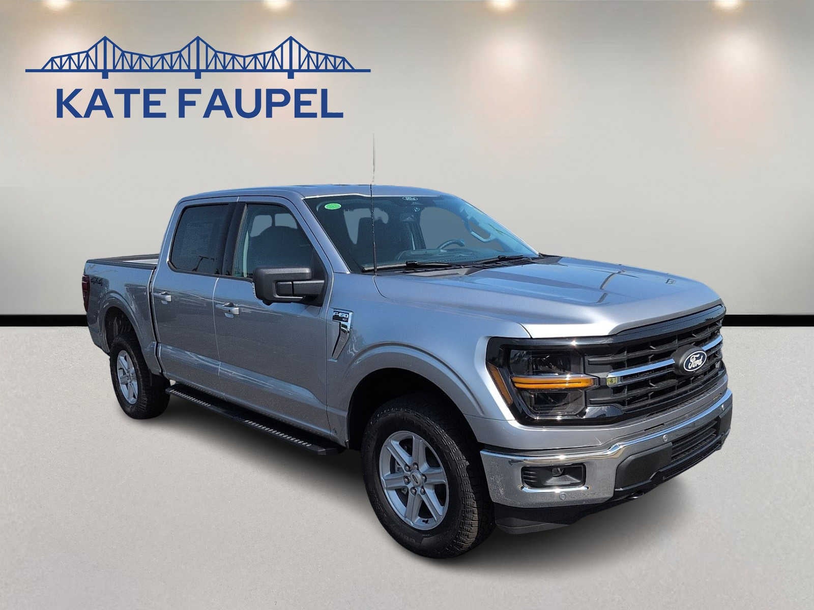 2026 Ford F-150 XLT in Iconic Silver Metallic — front three-quarter view