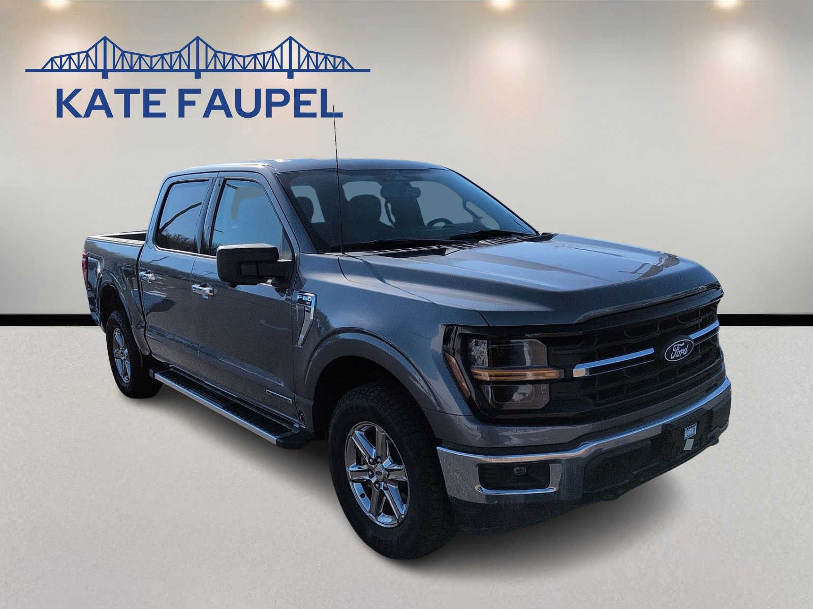 2024 Ford F-150 XLT in Carbonized Gray Metallic — front three-quarter view