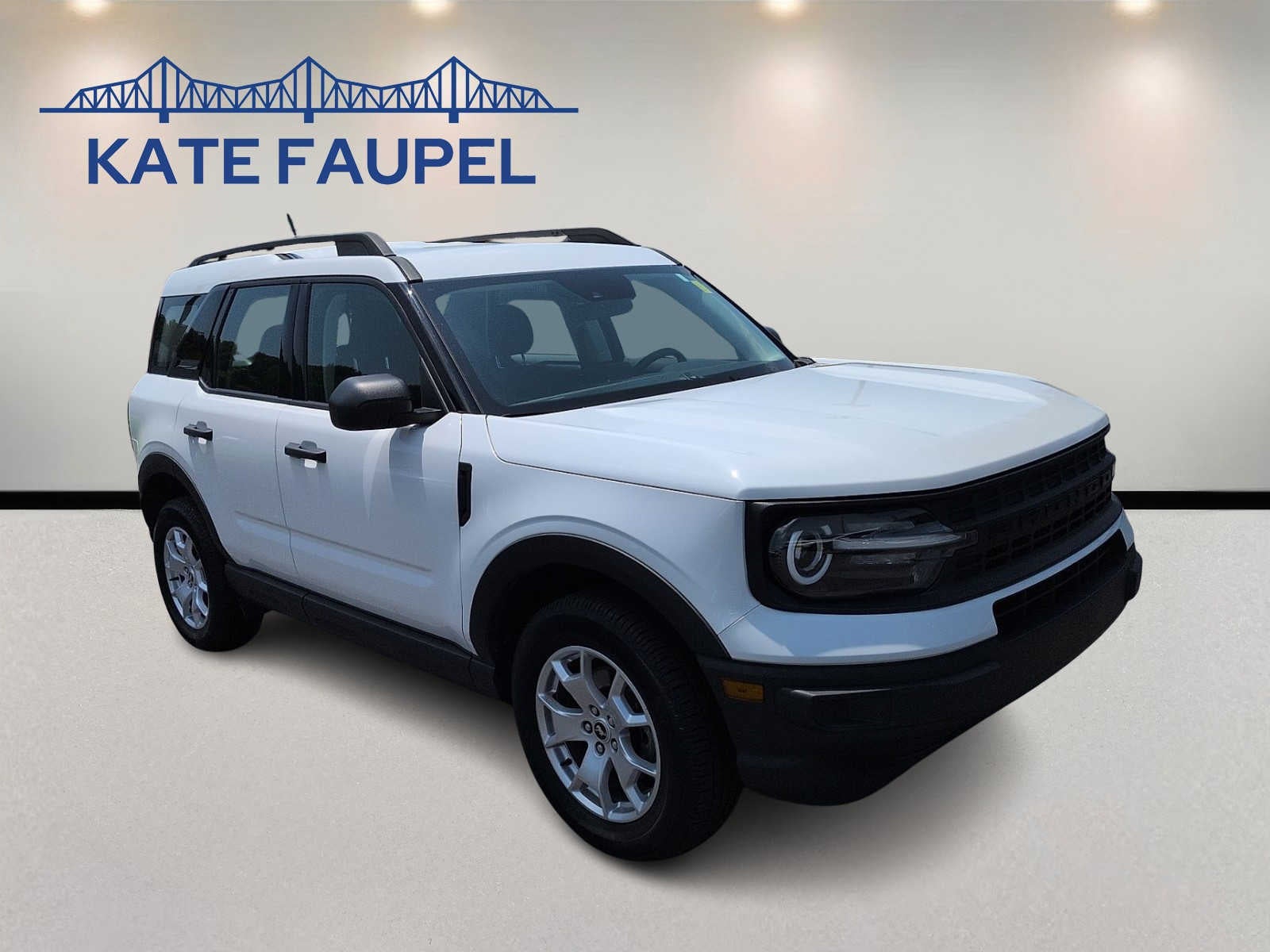 2023 Ford Bronco Sport Base in Oxford White — front three-quarter view