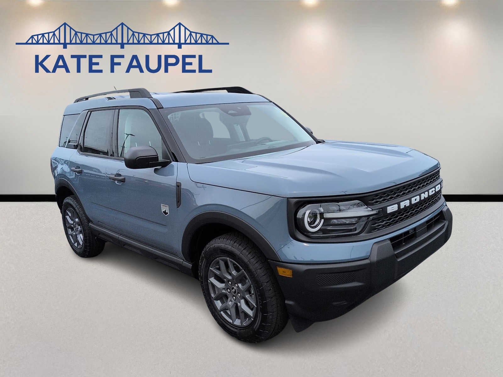 2026 Ford Bronco Sport Big Bend in Azure Gray Metallic Tri-Coat — front three-quarter view